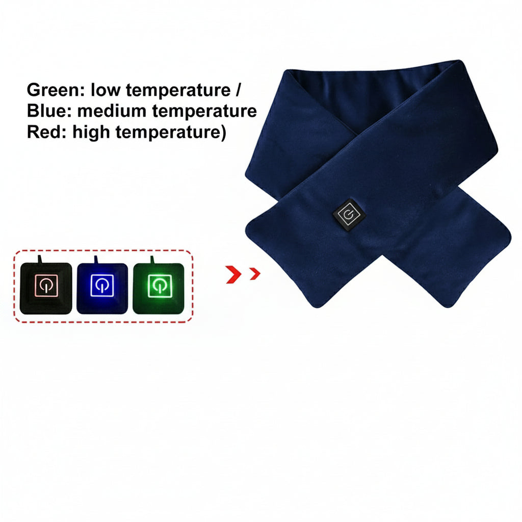 Women Men Heating Scarf Temperature USB