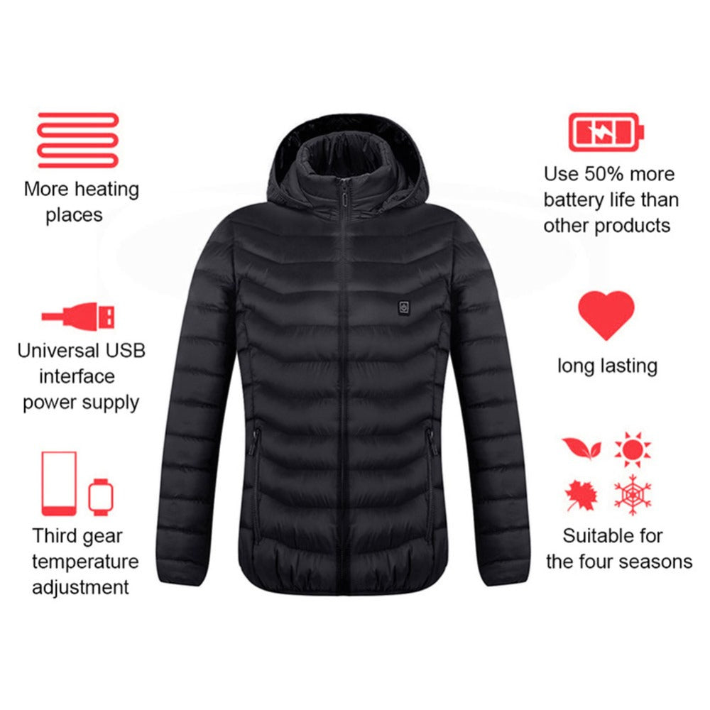 Heated Jacket Coat USB Electric Jacket